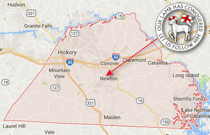Map of New Hope Moravian Church